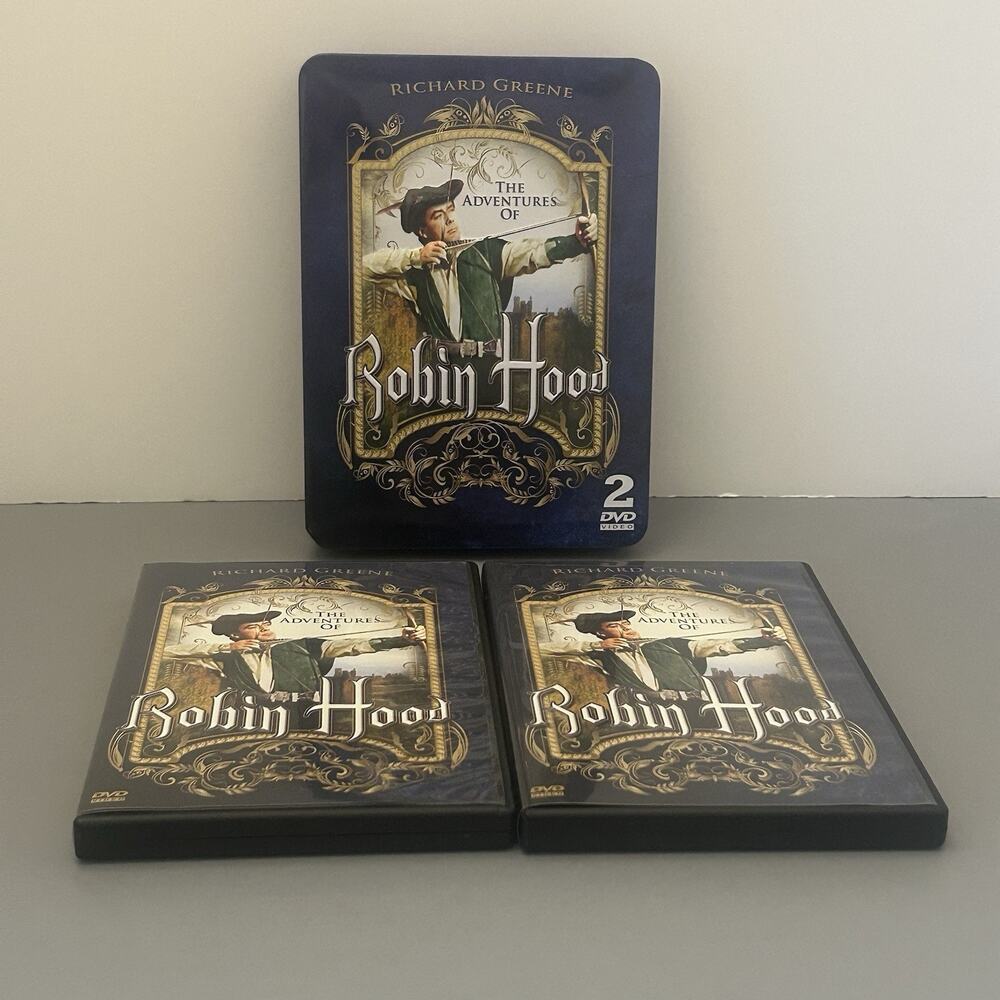 Adventures of Robin Hood 20 Episodes 2 DVD Collector Embossed Tin